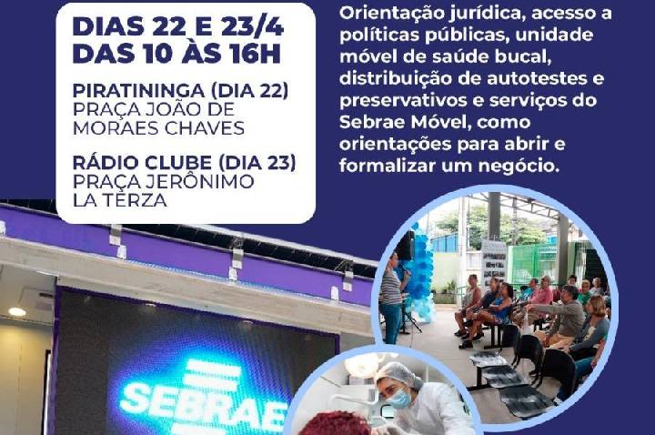 Ação de cidadania leva serviços gratuitos e Sebrae Móvel a Santos