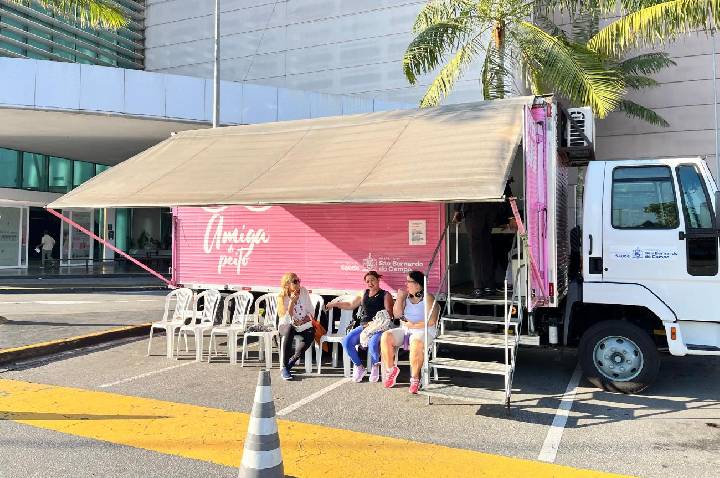 Atendimento gratuito de mamografia para mulheres acontece no São Bernardo Plaza