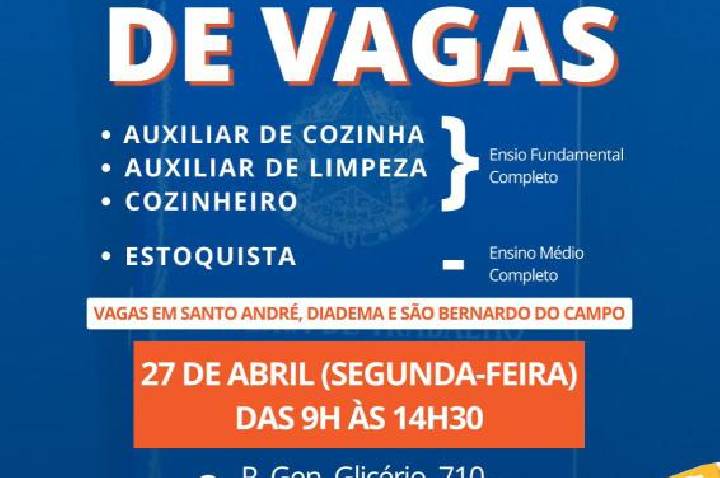 Bom Prato Santo André recebe mutirão de vagas nesta segunda-feira