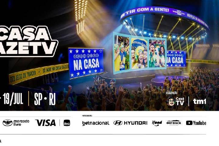 Casa CazéTV terá ativações de marcas, experiências imersivas e conteúdos ao vivo durante a Copa
