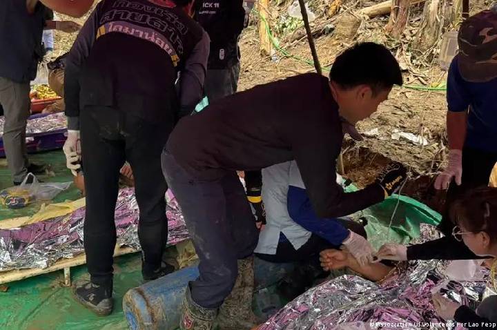 Cinco homens são resgatados de caverna alagada no Laos