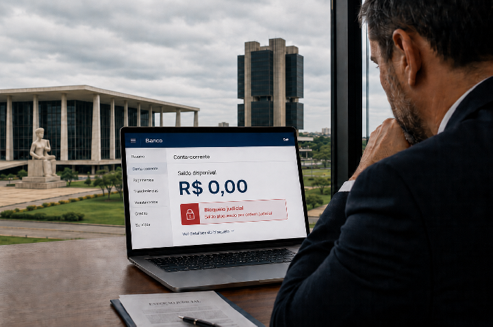Conta bloqueada judicialmente exige resposta rápida