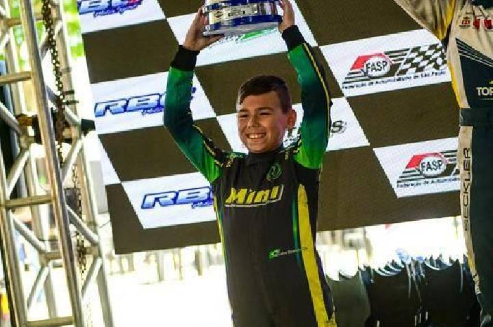 Eliabe Mastella conquistou novo pódio na Copa São Paulo Light de Kart após vencer pela primeira vez em Interlagos