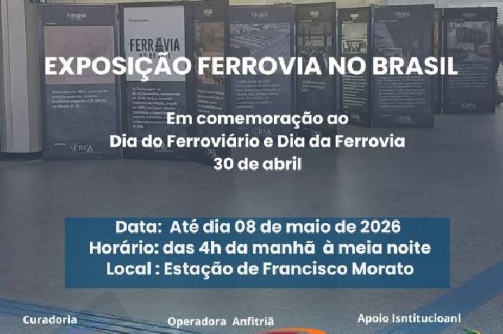 Exposição “Ferrovia no Brasil” chega à 4ª edição e celebra o Dia do Ferroviário em Francisco Morato (SP)