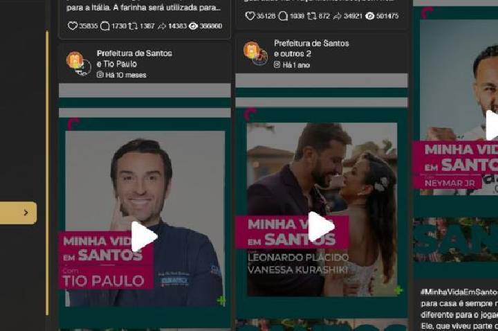 Rede social da Prefeitura de Santos é finalista em premiação nacional