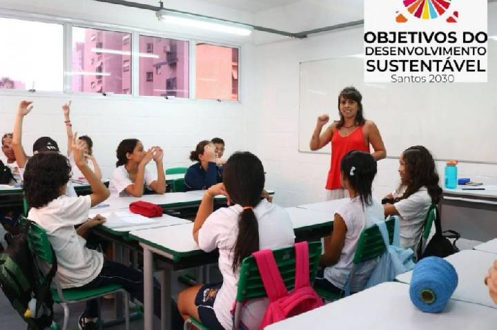 Santos inclui ODS no currículo escolar e fortalece educação para a sustentabilidade