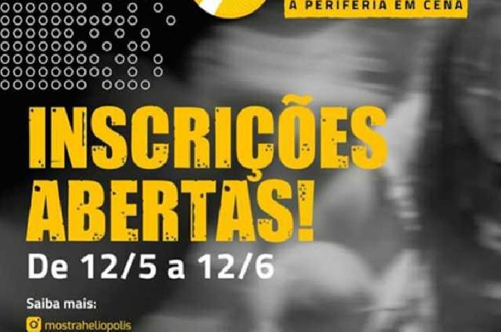 Terminam no dia 12 de junho as inscrições para a 7ª Mostra de Teatro de Heliópolis