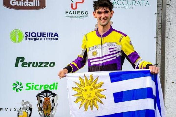 Uruguaio Tomás Dominguez escreveu seu nome na história com a conquista do título sul-brasileiro de kart em Lages