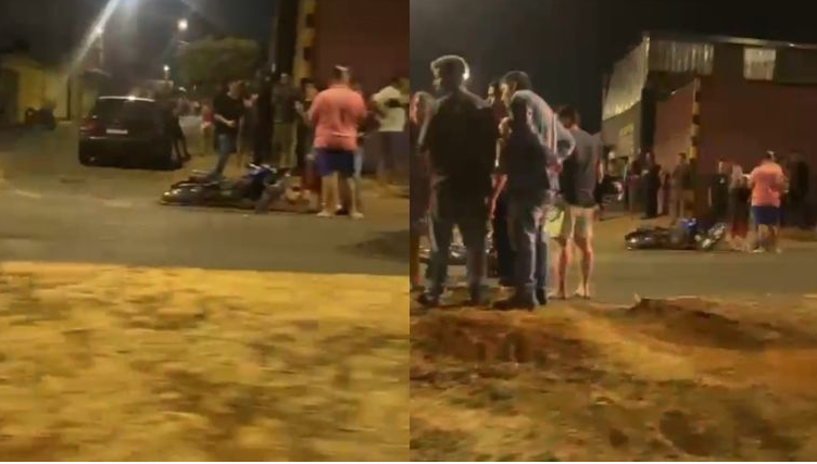 Jovens empinando motos sofrem acidente ao tentar fugir da PM em Uberlândia