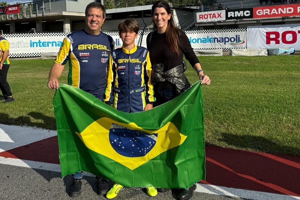 Francisco Rocha desembarca na Itália para disputar o Mundial Rotax 2024 na Mini Max
