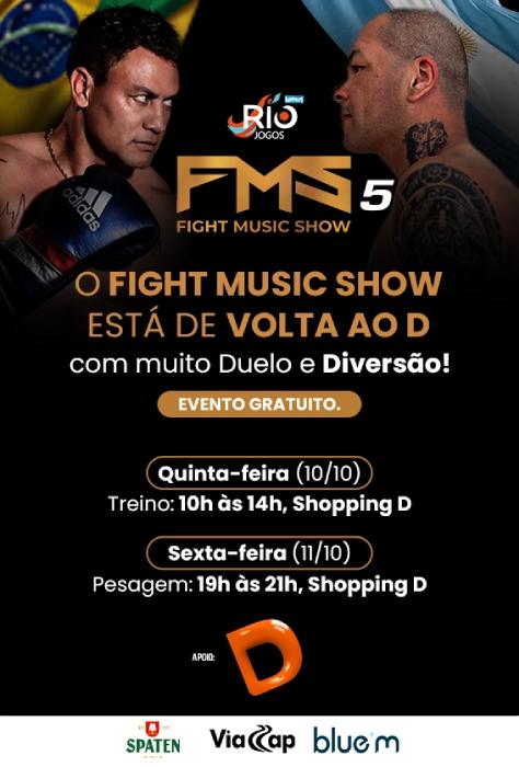 Shopping D recebe pela segunda vez o treino oficial e a pesagem do Fight Music Show