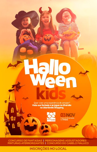 Halloween no Uberlândia Shopping promete “Um dia de arrepiar” com concurso de fantasias e atividades assustadoras