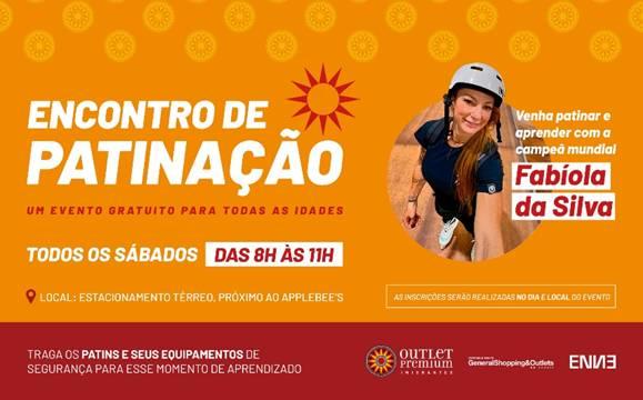Outlet Premium Imigrantes recebe campeã mundial de patinação para aulas gratuitas