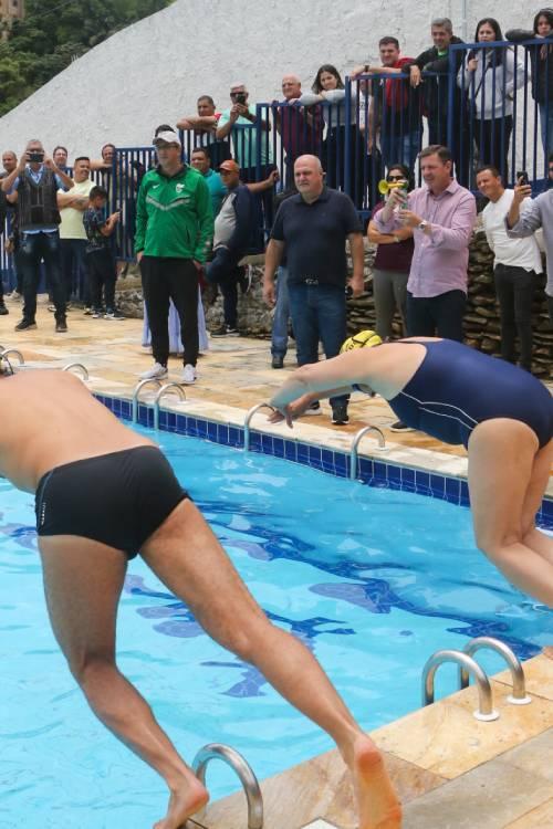 Prefeito Orlando Morando inaugura Centro de Esportes Aquáticos Danilo Cavinato no Riacho Grande