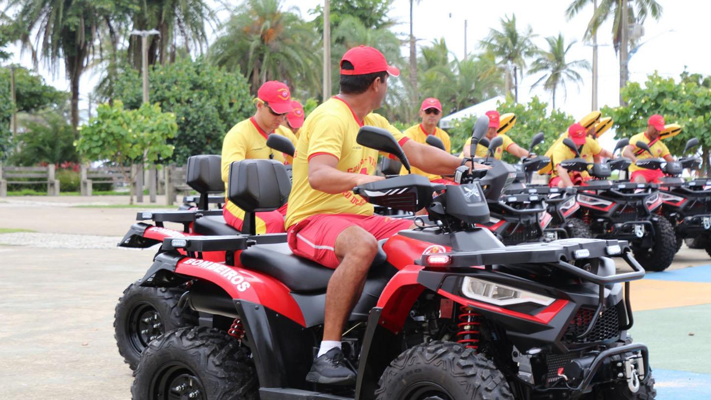 Bombeiros e PM recebem 44 quadriciclos para atendimento de ocorrências no litoral de SP