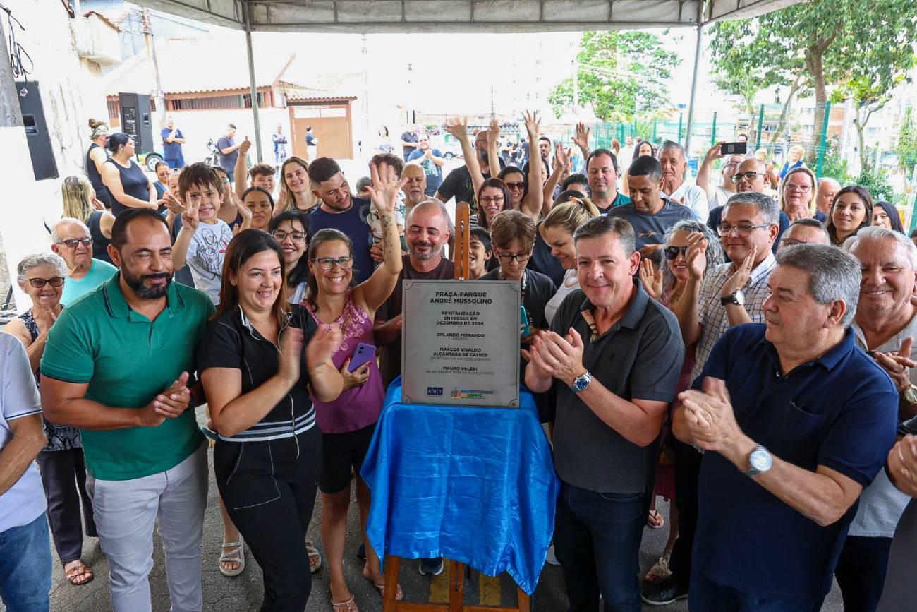 Prefeito Orlando Morando inaugurou a 67ª Praça-Parque de São Bernardo