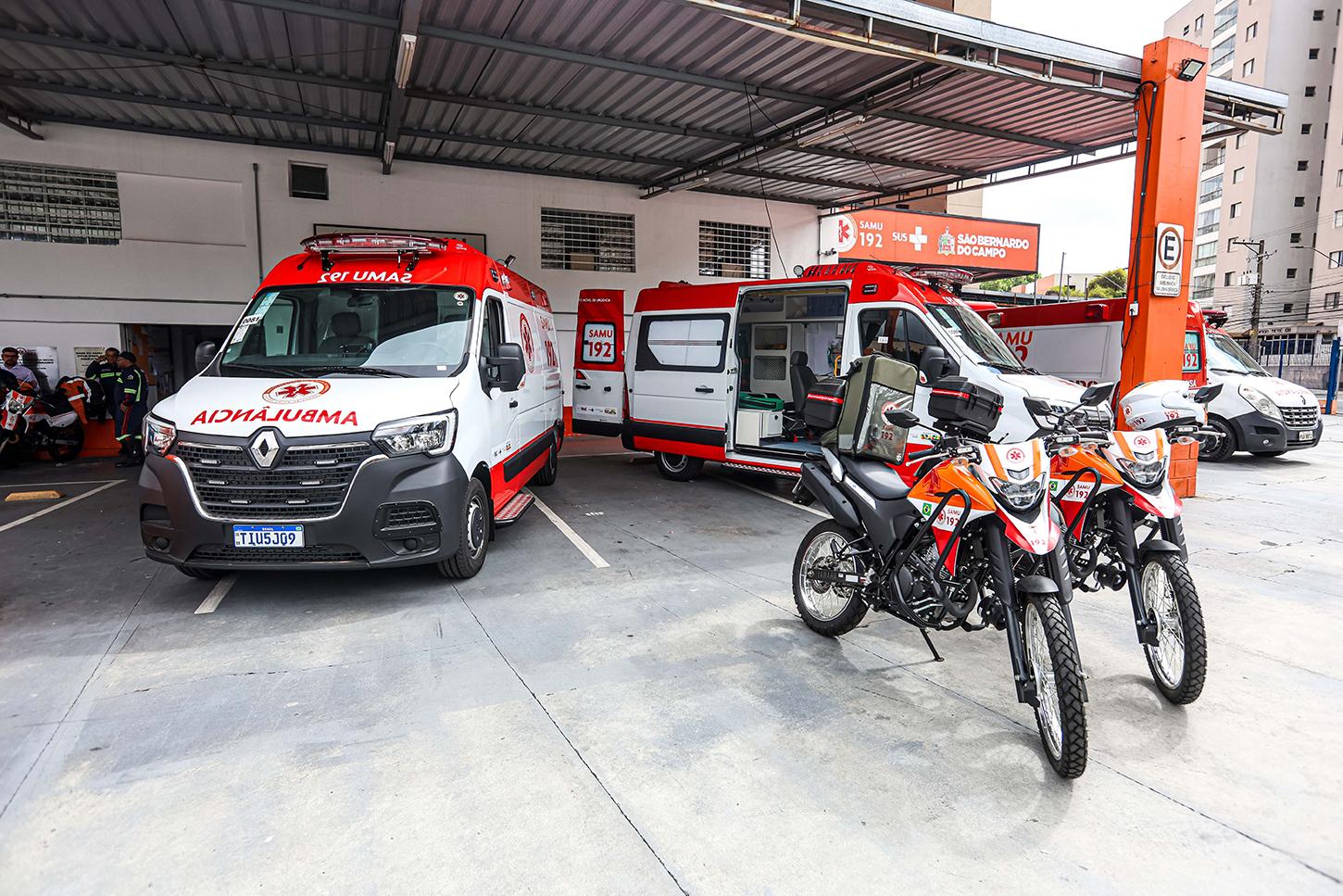 Prefeito Orlando Morando reforça SAMU de São Bernardo com entrega de quatro novos veículos