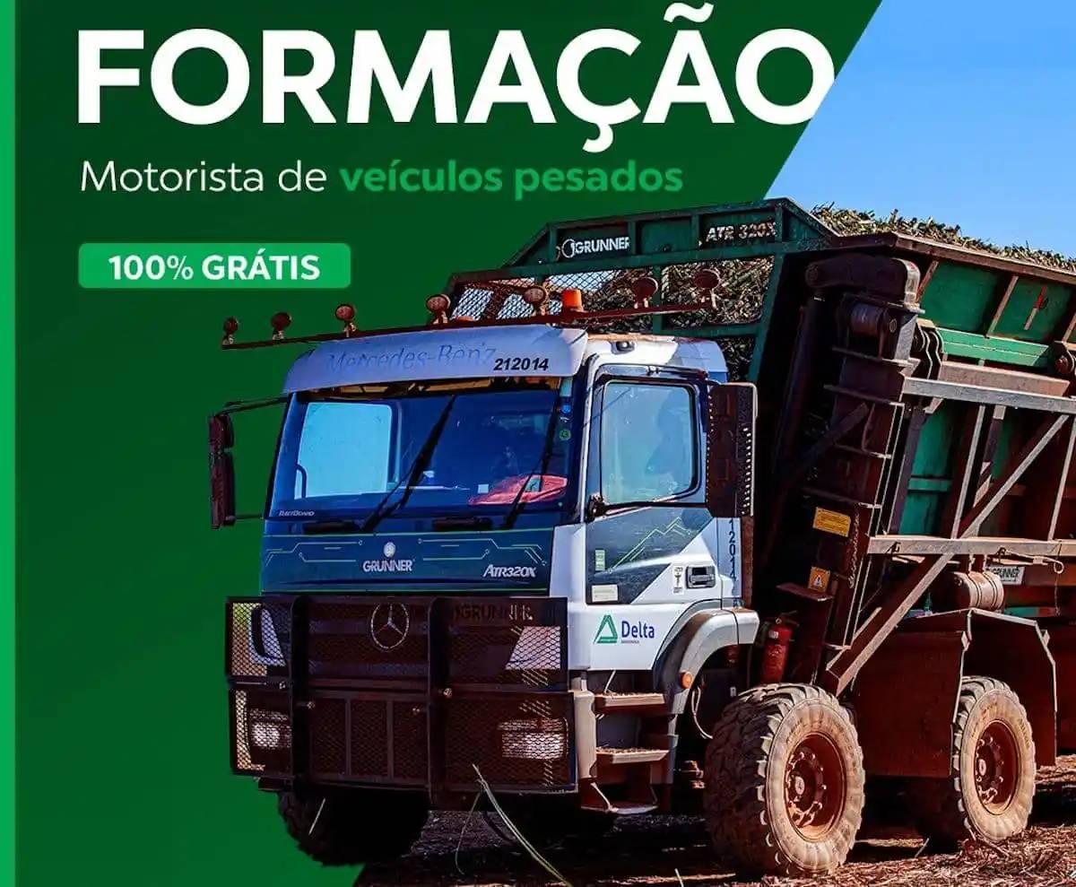 Delta Sucroenergia oferece oportunidade para motoristas sem experiência em Conceição das Alagoas-MG