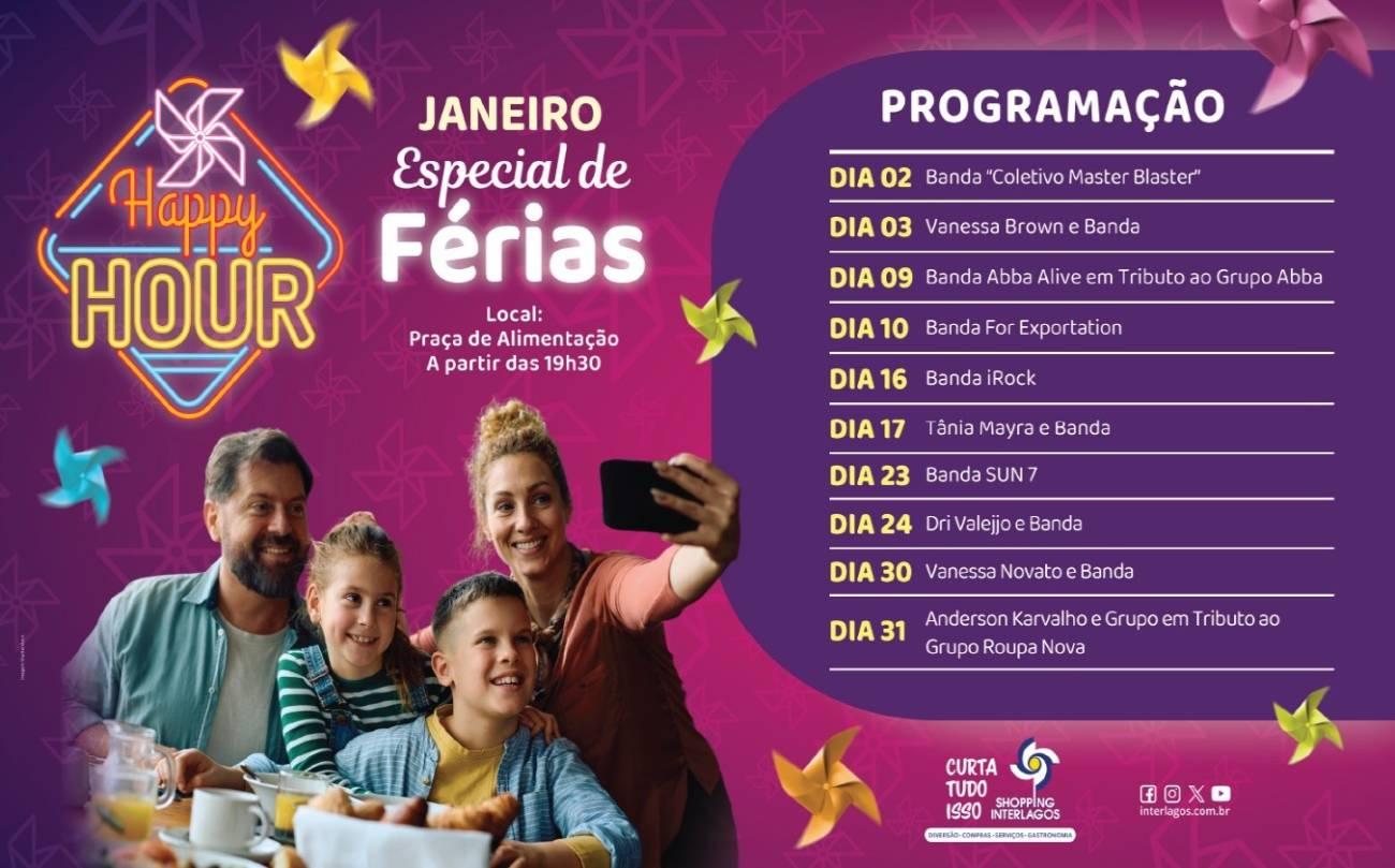 Janeiro Musical: Shopping Interlagos anuncia Happy Hour com programação animada