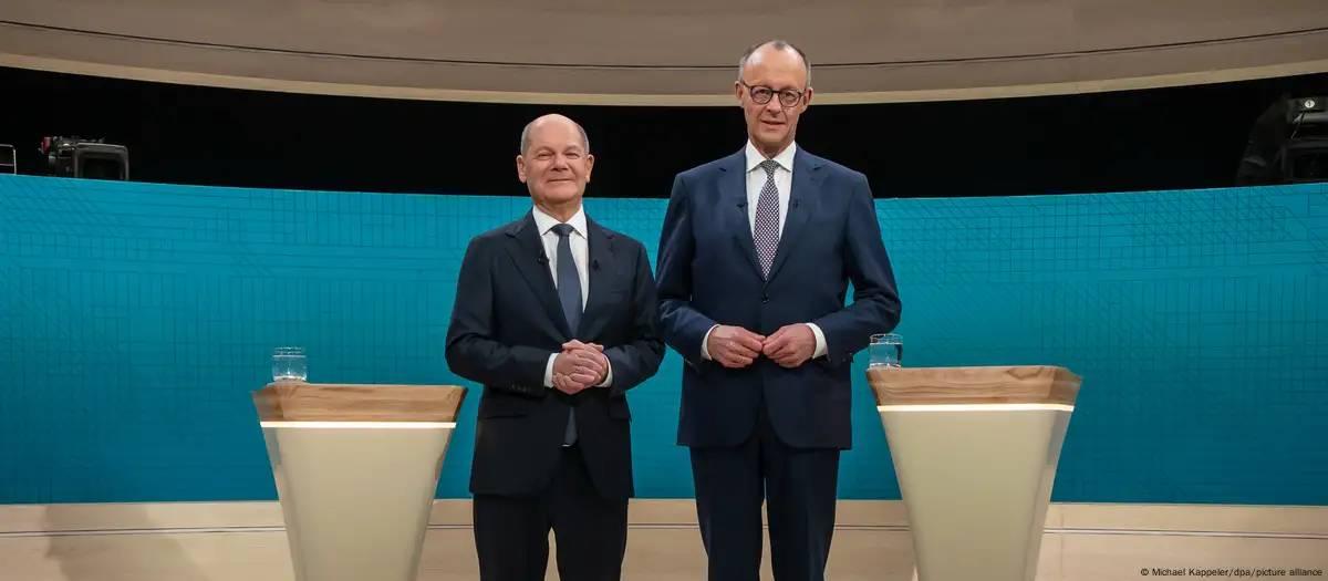 Migração e economia dominam 1º debate entre Scholz e Merz