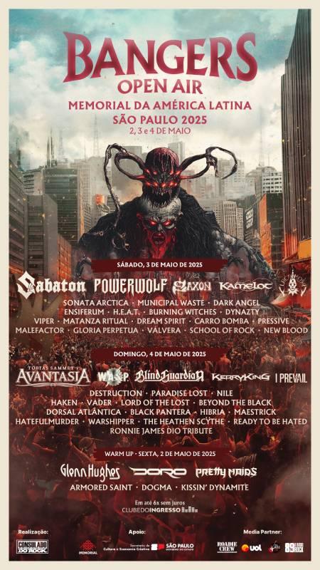 Blind Guardian e Destruction entram no line-up do Bangers Open Air no dia 4 de maio, domingo