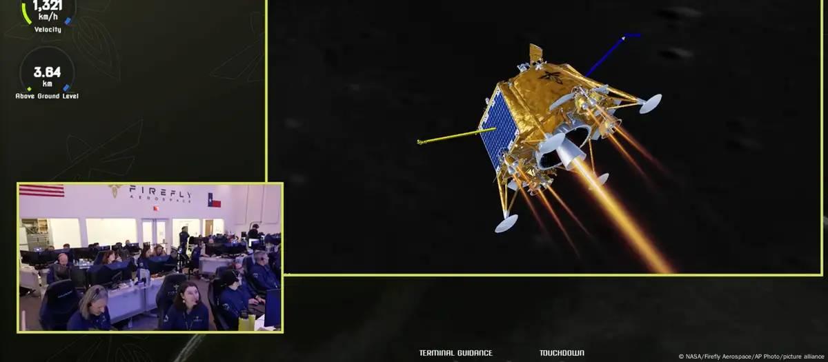 Módulo de empresa privada pousa com sucesso na Lua