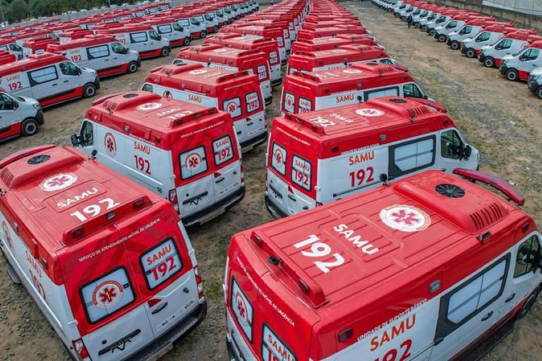 São Paulo ganha 199 novas ambulâncias do Samu para renovação da frota e ampliação do serviço