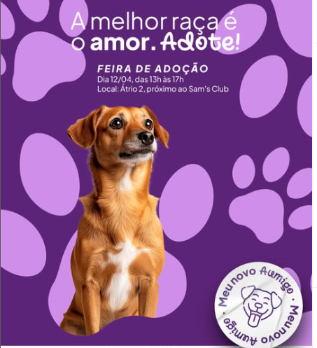 Feira de adoção ‘Meu Novo Aumigo’ acontece no Uberlândia Shopping neste sábado