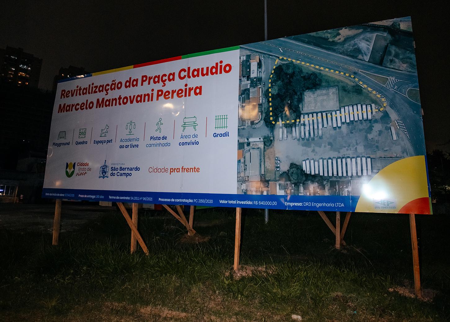 Modelo de Praça-Parque garante revitalização de área próxima às avenidas Lauro Gomes e Aldino Pinotti