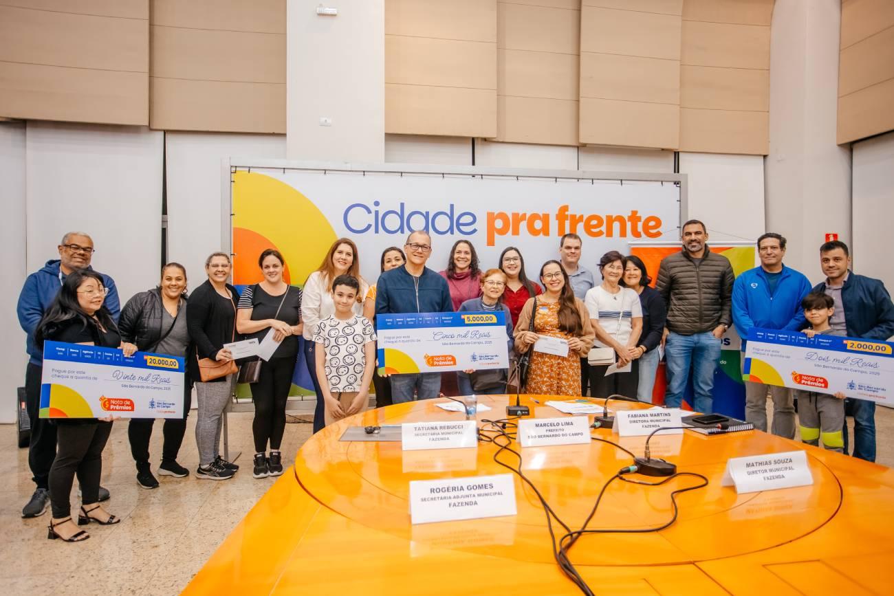Nota de Prêmios de São Bernardo entregará R$ 600 mil em 2025 em compromisso com cidadania fiscal
