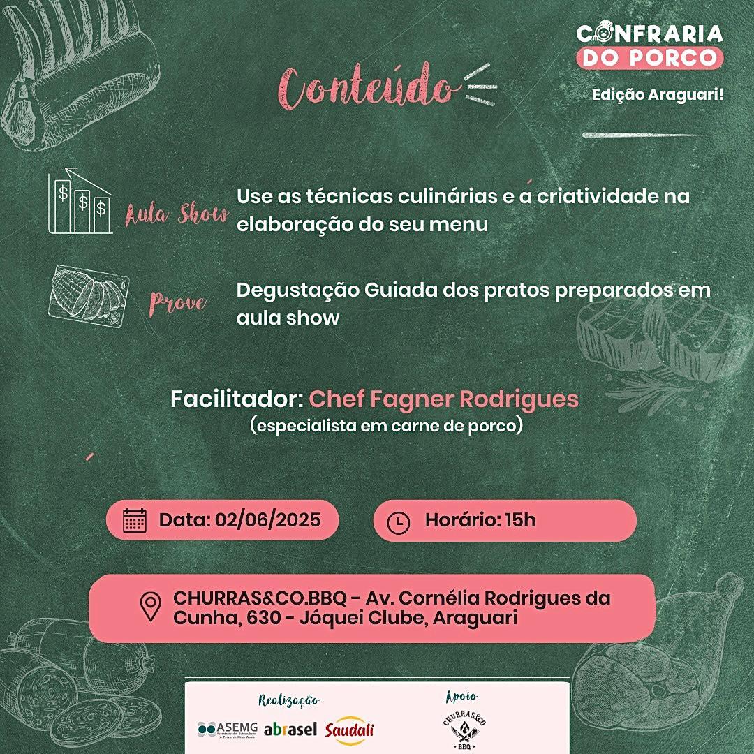 Araguari recebe Confraria do Porco nesta segunda-feira em evento com a Abrasel e ASEMG