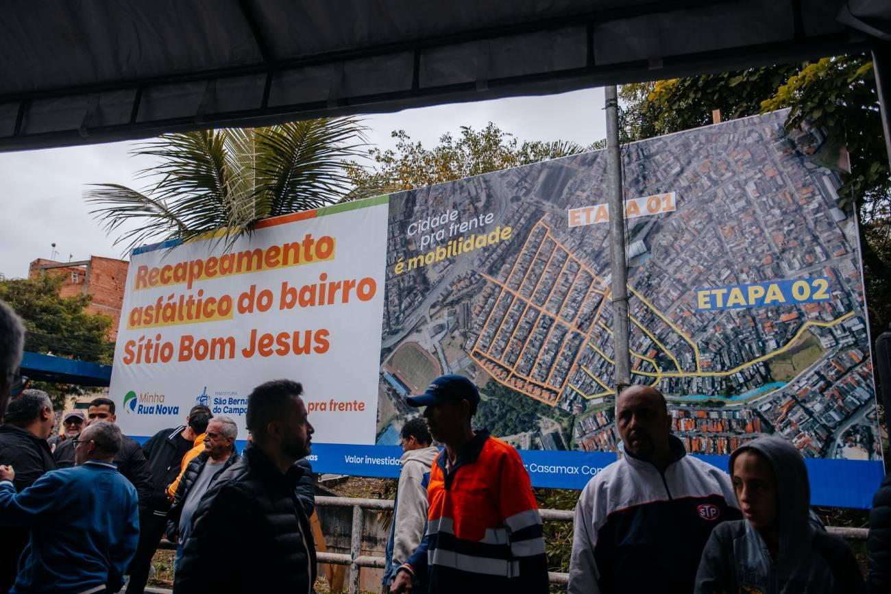 Em São Bernardo, Sítio Bom Jesus recebe investimento de R$ 5,7 milhões para o recapeamento asfáltico