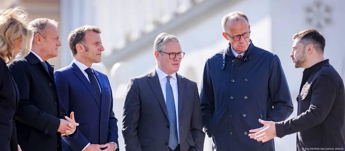 Macron, Merz, Starmer e Tusk visitam Kiev