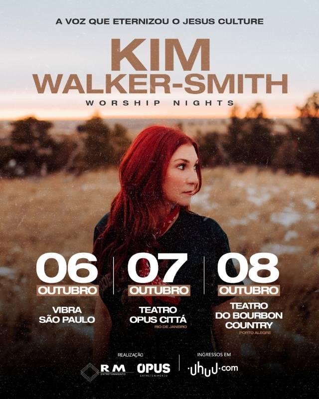 Kim Walker-Smith confirma três shows no Brasil