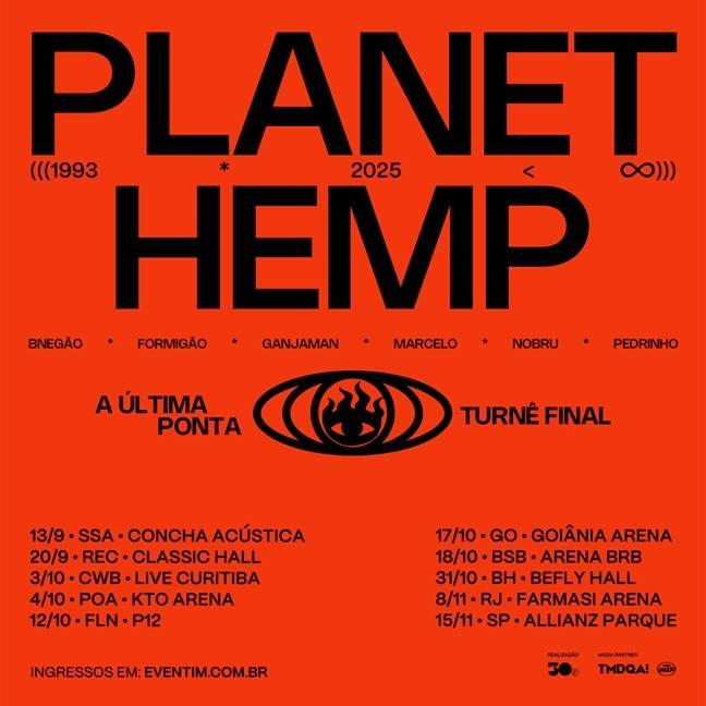 Planet Hemp anuncia as datas de sua turnê final, A Última Ponta