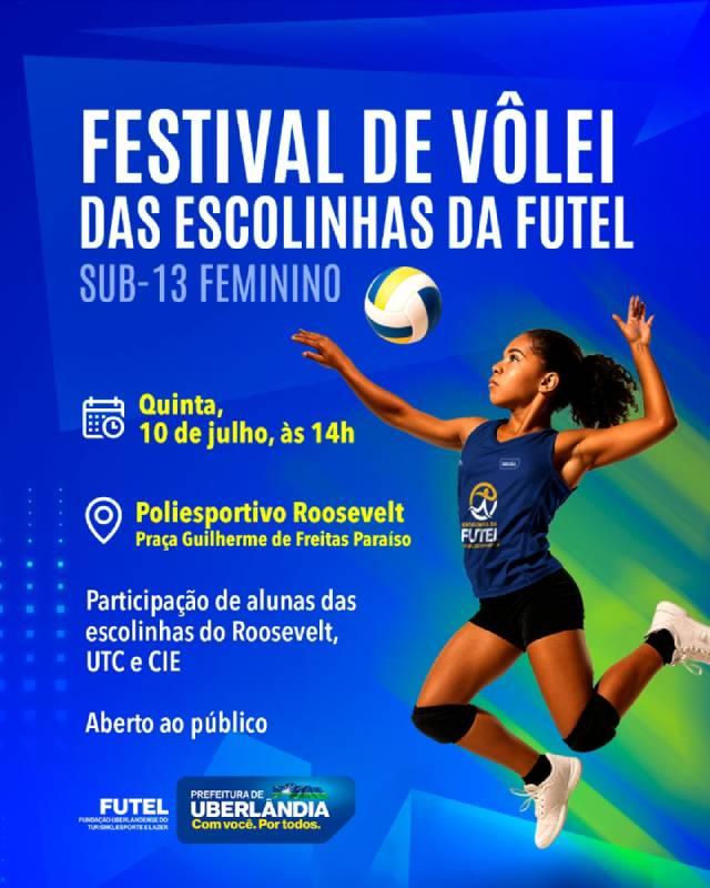 Prefeitura promove Festival de Vôlei Feminino Sub-13 das Escolinhas da Futel nesta quinta-feira (10)