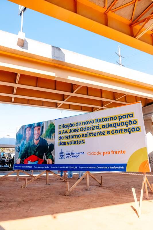 Qualificação viária e novo retorno vão agilizar o tráfego nas Avenidas Robert Kennedy e José Odorizzi, em São Bernardo