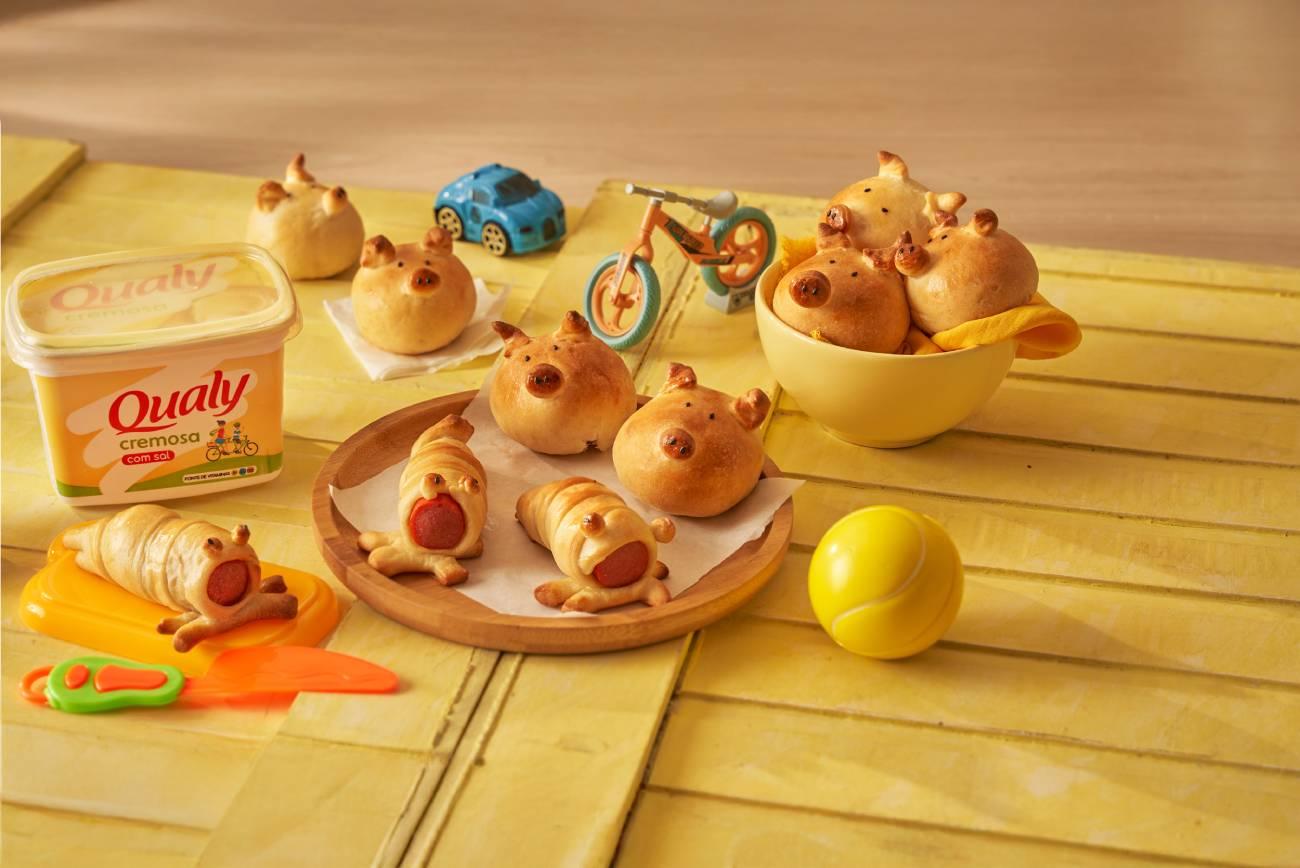 Receita de Pão Bichinho recheado com Requeijão ou Salsicha