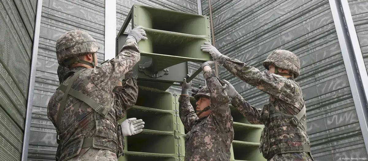 Coreia do Sul retira alto-falantes da fronteira com o Norte