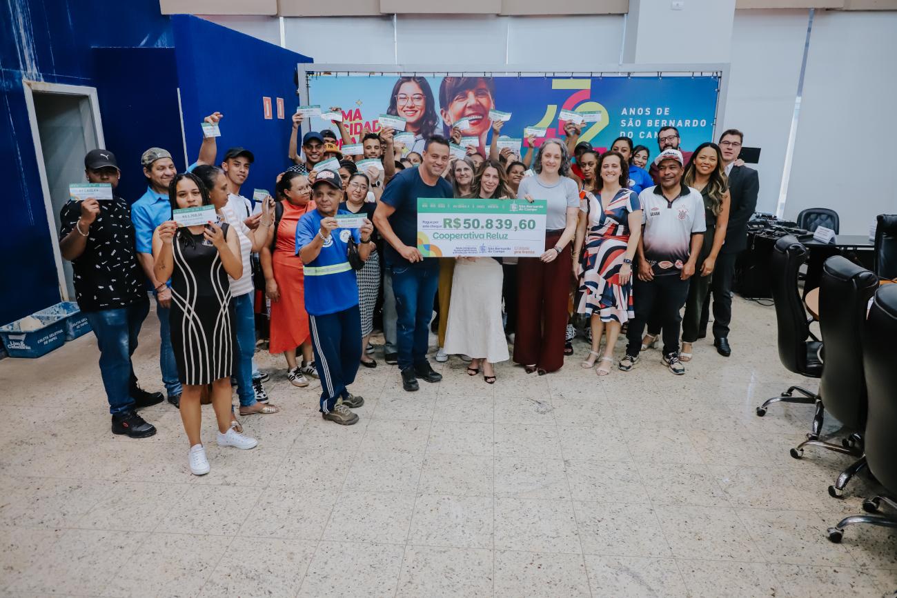 Cooperativas de São Bernardo separam 648 toneladas para reciclagem, maior volume de 2025