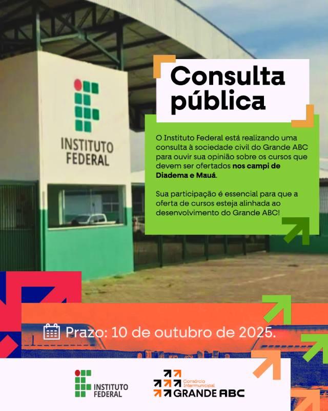 Consulta pública recebe sugestões para novos campi do Instituto Federal no Grande ABC