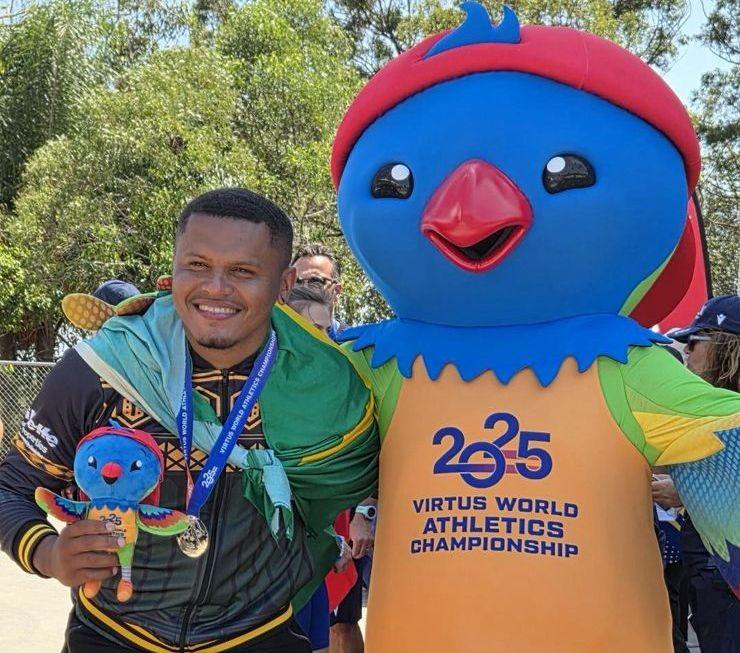 Paratleta da equipe da Prefeitura e parceiros conquista três medalhas no Mundial Virtus 2025