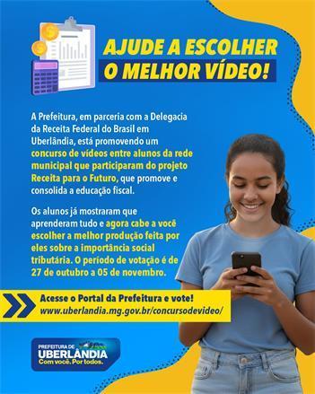    Prefeitura de Uberlândia e Receita Federal promovem concurso sobre importância social dos tributos