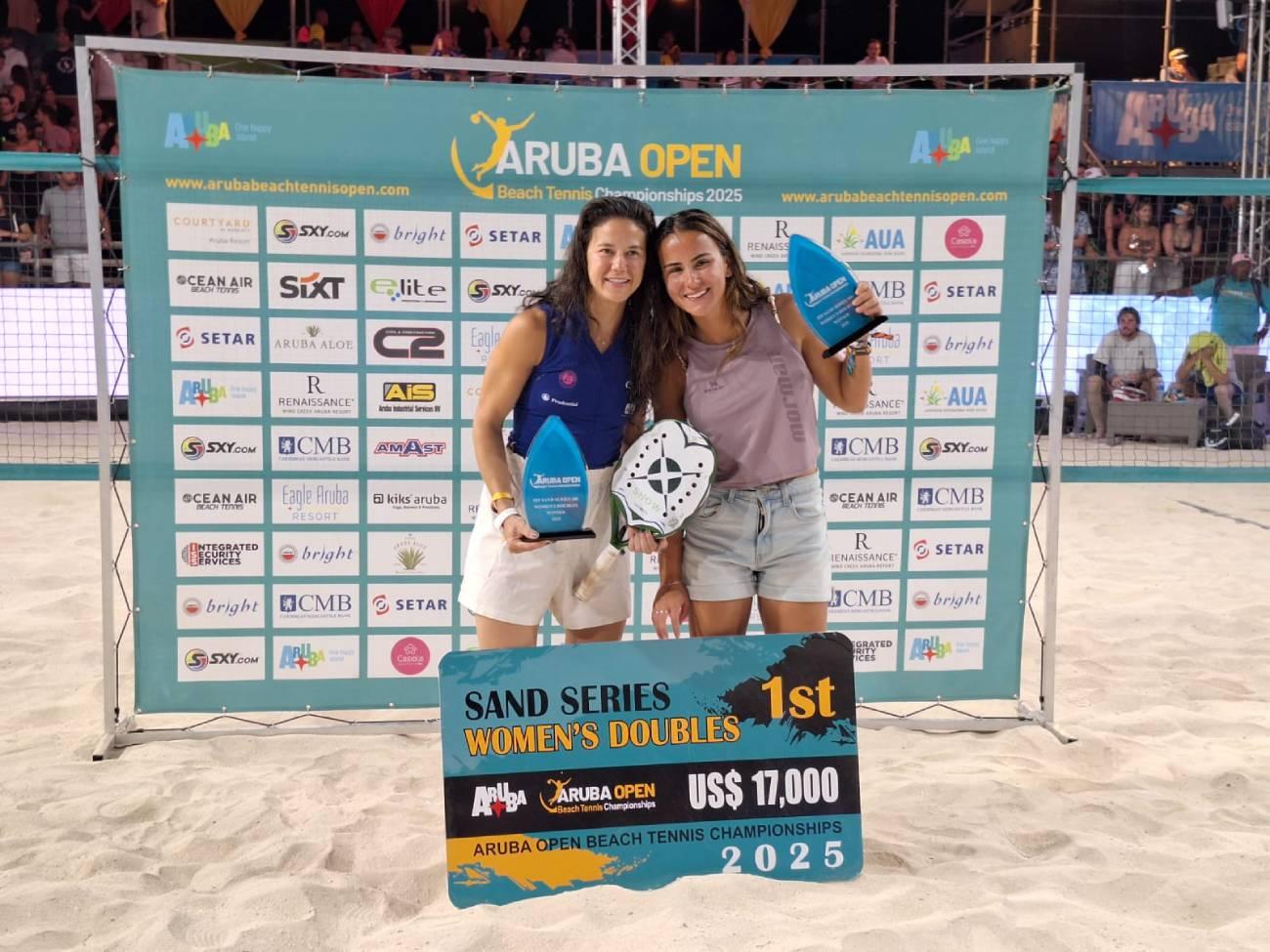 Dupla brasileira faz história e conquista bicampeonato do Aruba Open de beach tennis