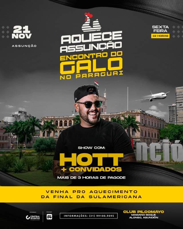 Festa do Galo no Paraguai: show de pagode agita a torcida na véspera da final da Sul-Americana