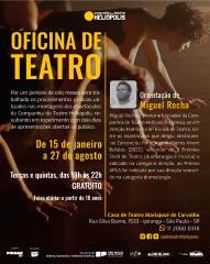 Cia de Teatro Heliópolis promove oficina gratuita com Miguel Rocha e anuncia atividades de 2026