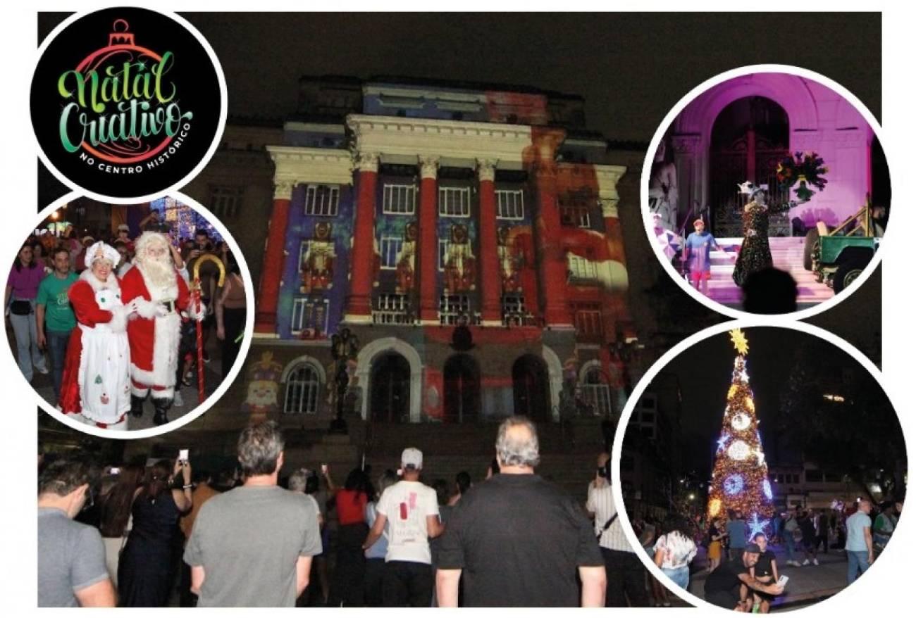 Natal Criativo alegra o Centro de Santos todas as noites até dia 23