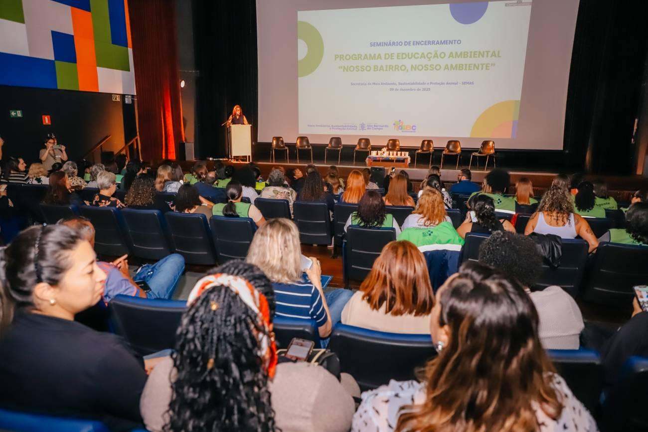 Seminário marca encerramento do Programa de Educação Ambiental nos Bairros em São Bernardo