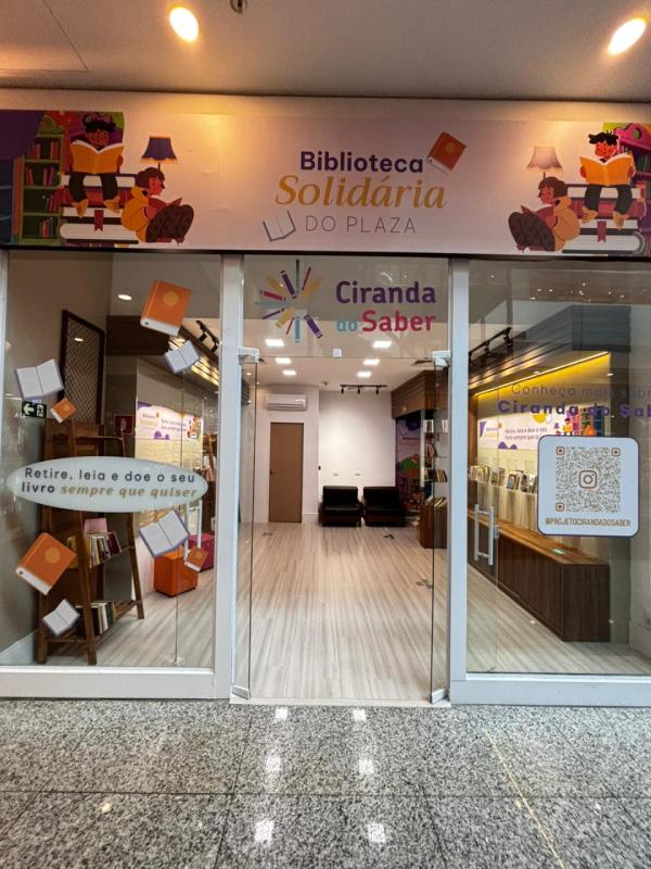 Biblioteca Solidária do São Bernardo Plaza estimula a leitura com acesso gratuito à livros infantis, juvenis e adultos