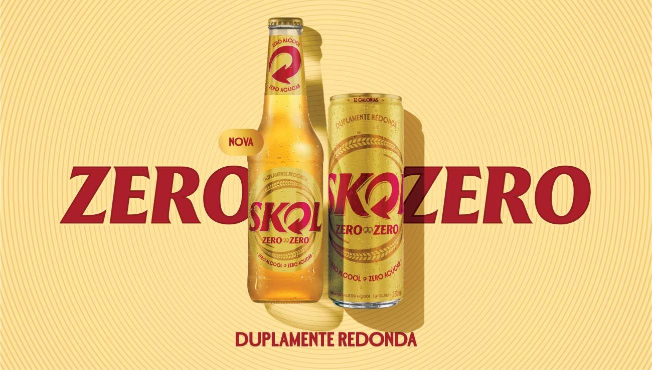 Revolução no 'Desce Redondo': Skol inova com a primeira* cerveja zero álcool e zero açúcar do Brasil